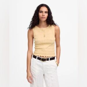 NWT Madewell Smocked Boatneck Tank size medium